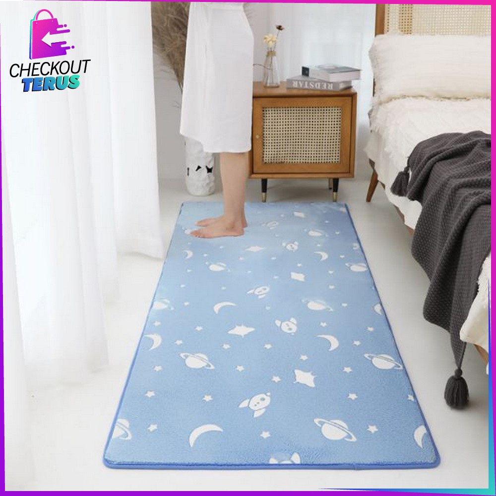 CT C364 Karpet Bulu Lantai (80x120cm) Lembut Karpet Karakter Nyaman Alas Lantai Kamar Tidur Dekorasi Ruangan Elegant Floor Mat Carpet Alas Yoga