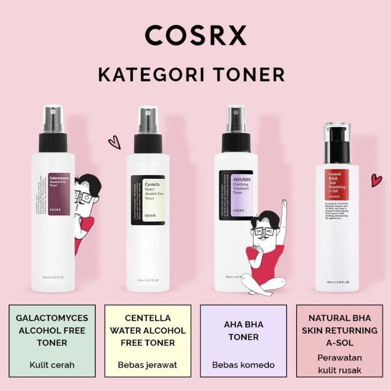 COSRX TONER (AHA BHA/ CENTELA/ GALACTOMYCES/ AHA7/ BHA)