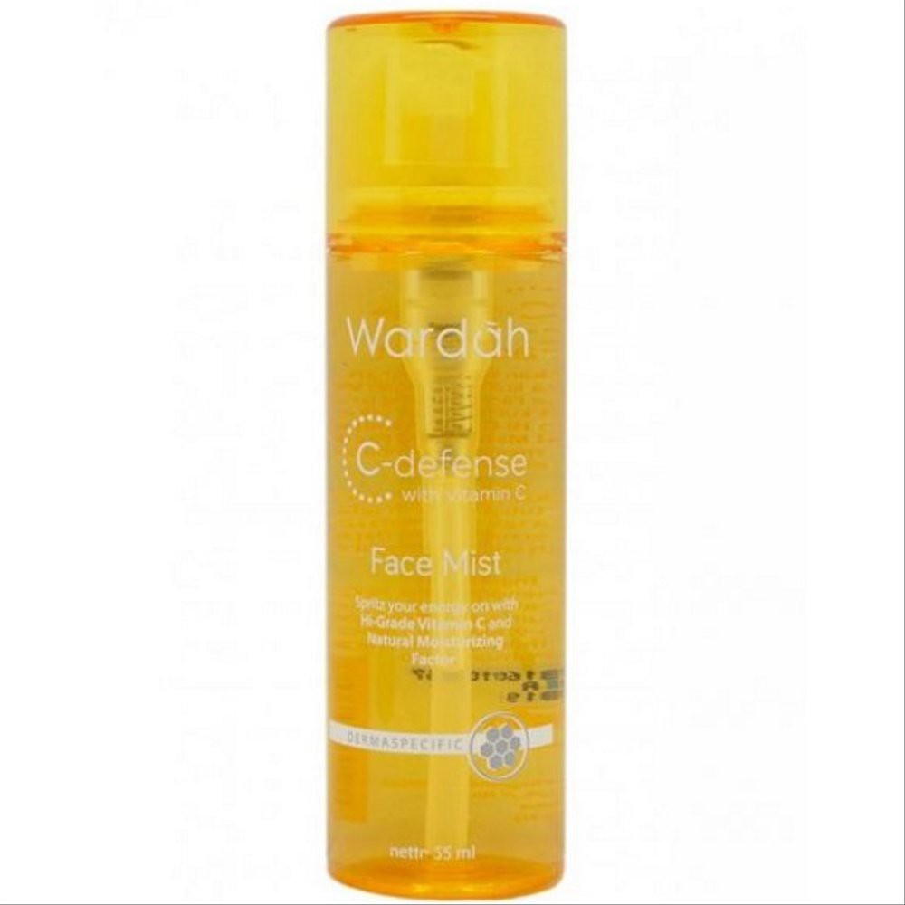 Wardah C Defense Face Mist Melembabkan Melindungi Kulit Wajah Segar Setting Spray Makeup Tahan Lama Shopee Indonesia