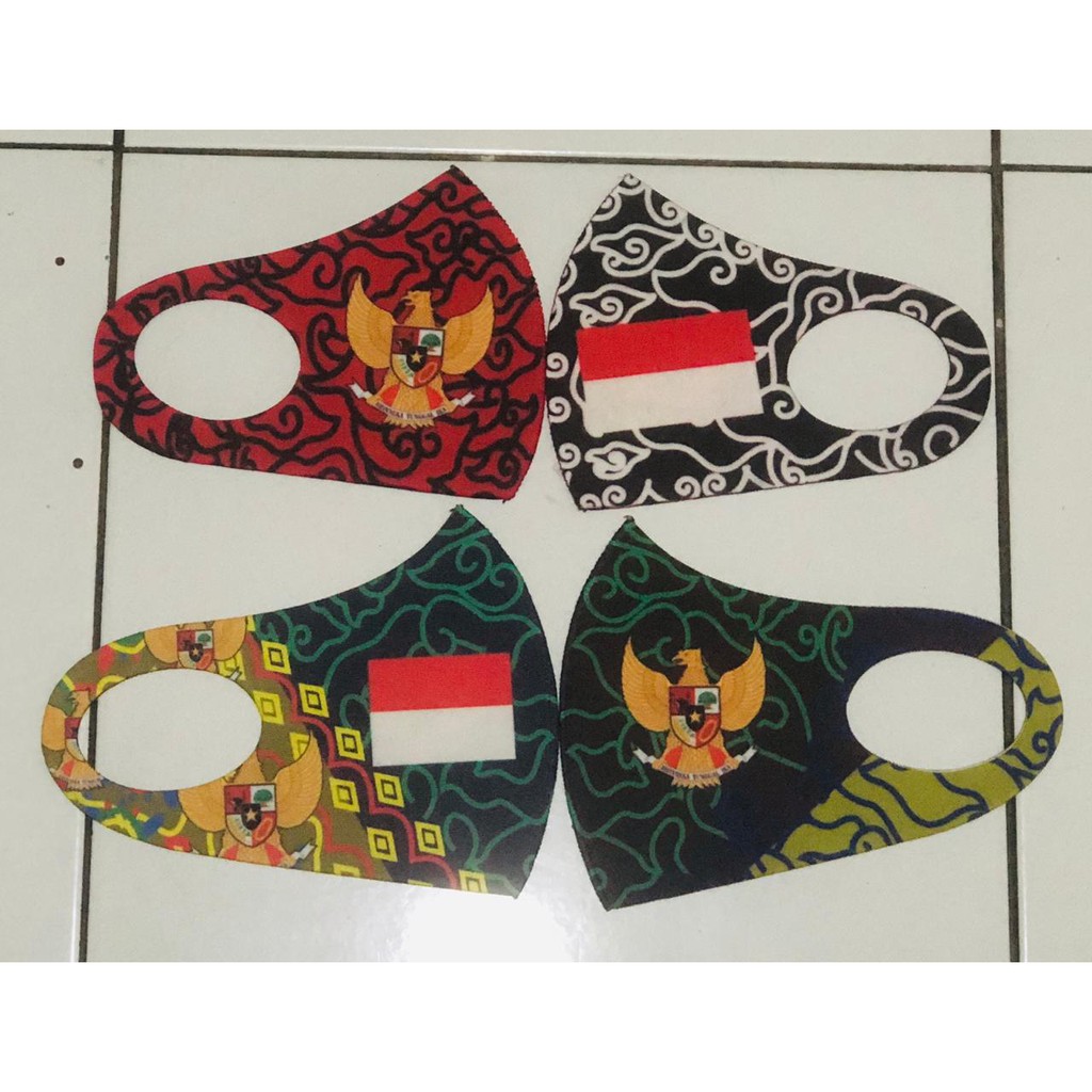  MASKER  Batik  Dewasa GARUDA MERAHPUTIH Shopee  Indonesia