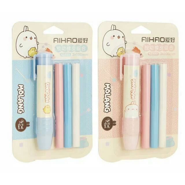 

Penghapus Cetak Set Molang - Biru Muda