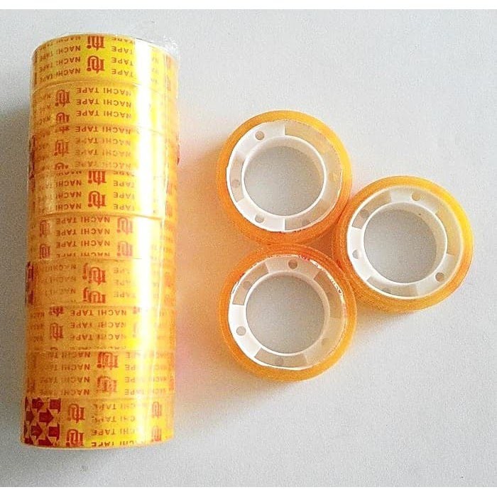 

Selotip / Solasi Bening Kecil Nachi Tape 12 mm 1/2 inch 10 yard