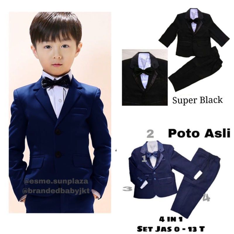 PRODUCT PREMIUM JAS HITAM , JAS NAVY BLUE , ABU / SILVER COMPLETE SET 4 IN 1 0-15 TAHUN