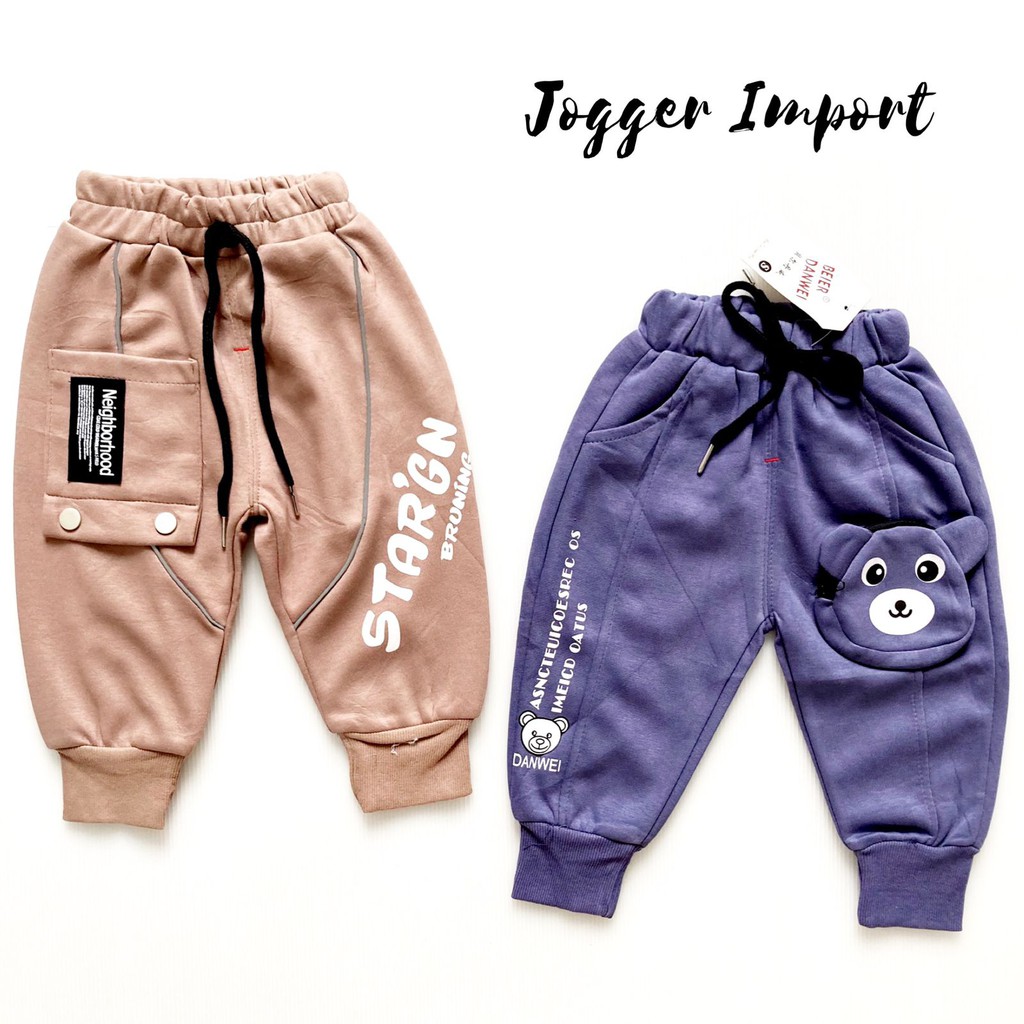 SALE LAST PIECE celana jogger import  stargn celana anak bayi jogger anak