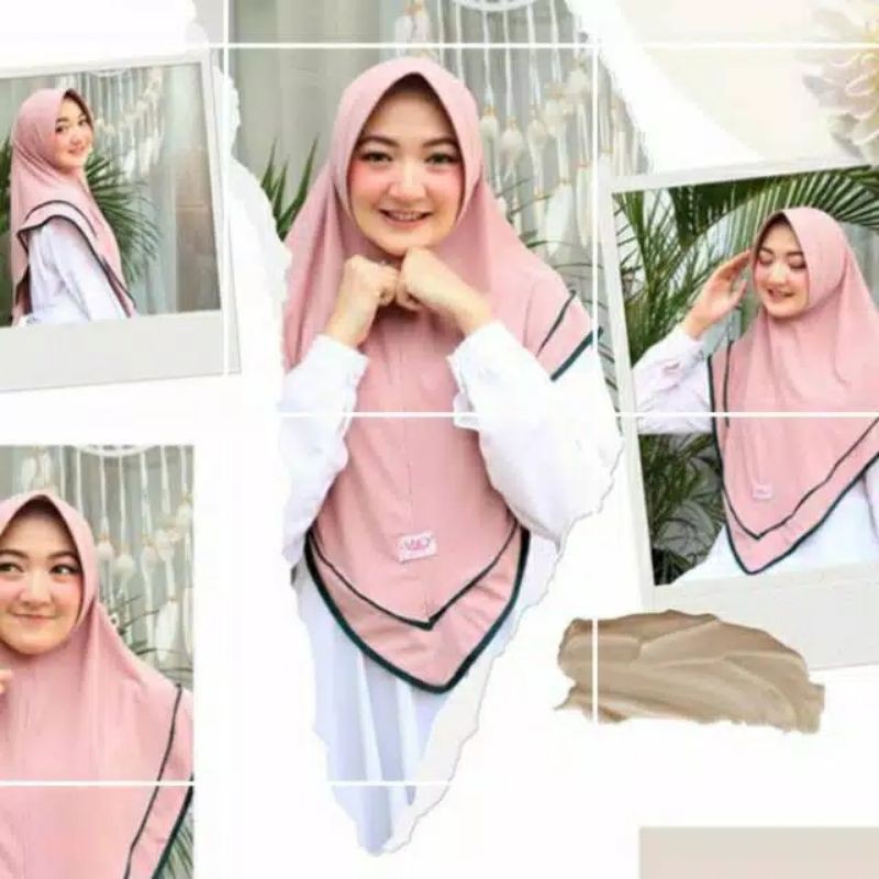 JILBAB INSTAN AREY MECCA DOUBLE LIST ORIGINAL BY AREY HIJAB