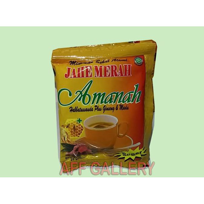 

Jahe Merah Amanah Super (+ Habbatussauda, ginseng dan madu)|instan
