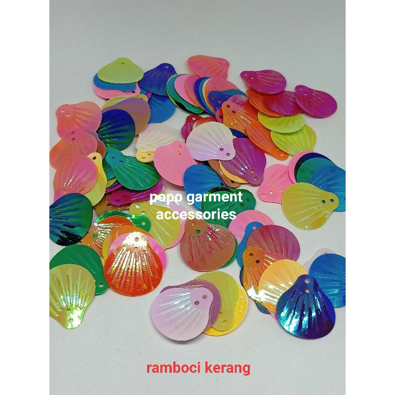 Ramboci kerang mix warna isi:10 gram (Rp5000)