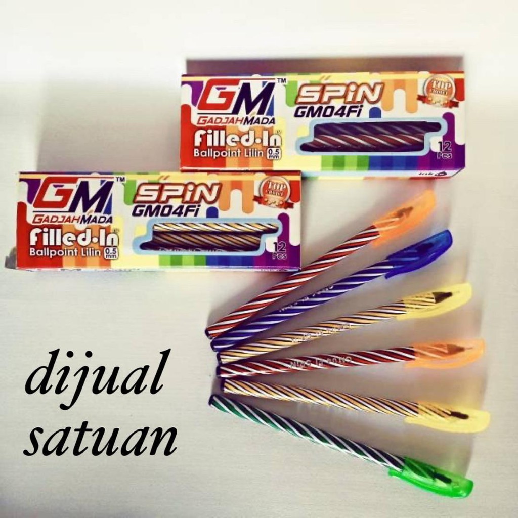 

GTS PULPEN SPIN - SATUAN ECER MURAH PEN TULIS GM LILIN TUTUP HITAM 0.5MM KECIL MURAH SALE DISKON