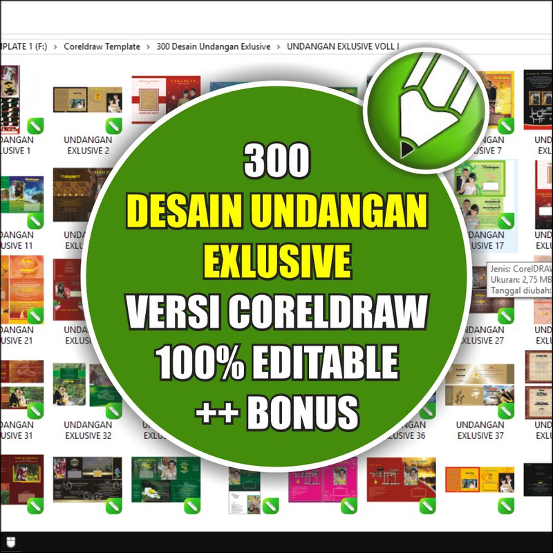 300 Undangan Exlusive Cdr Only