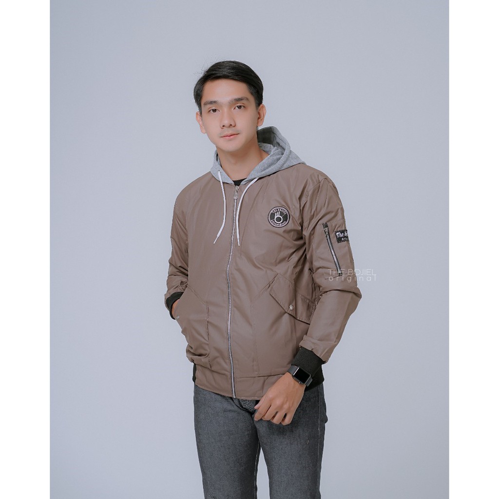 JAKET BOMBER HOODIE / JAKET PRIA BOMBER HOODIE THE BOJIEL