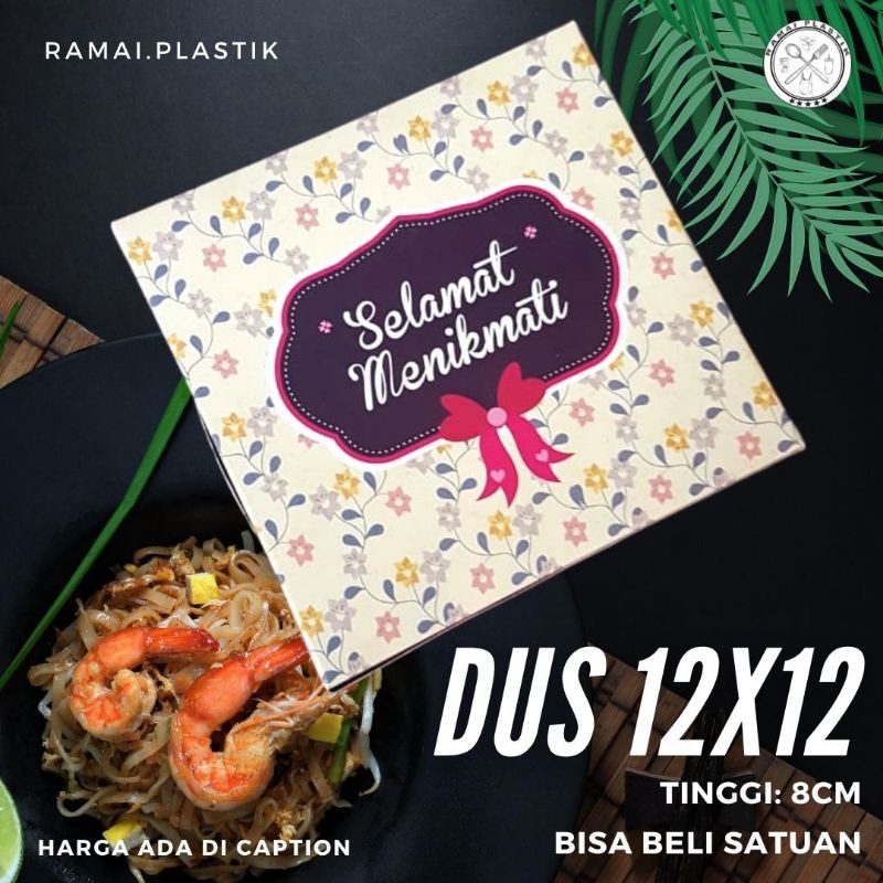 

Dus up makanan uk 12x12cm motif bunga model terusan