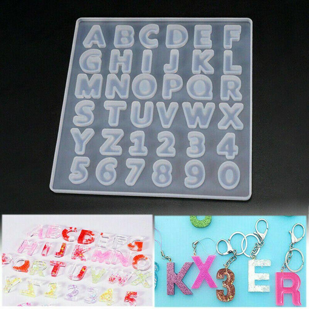 R-flower Alphabet Number Pendant Resin Casting Silica Gel Handmade Cetakan Resin