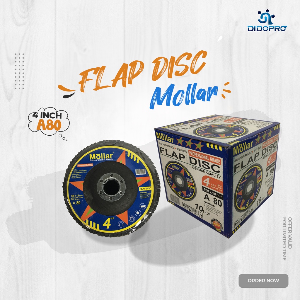 Flap Disc Disk / Amplas Susun Tumpuk - MOLLAR 4&quot;