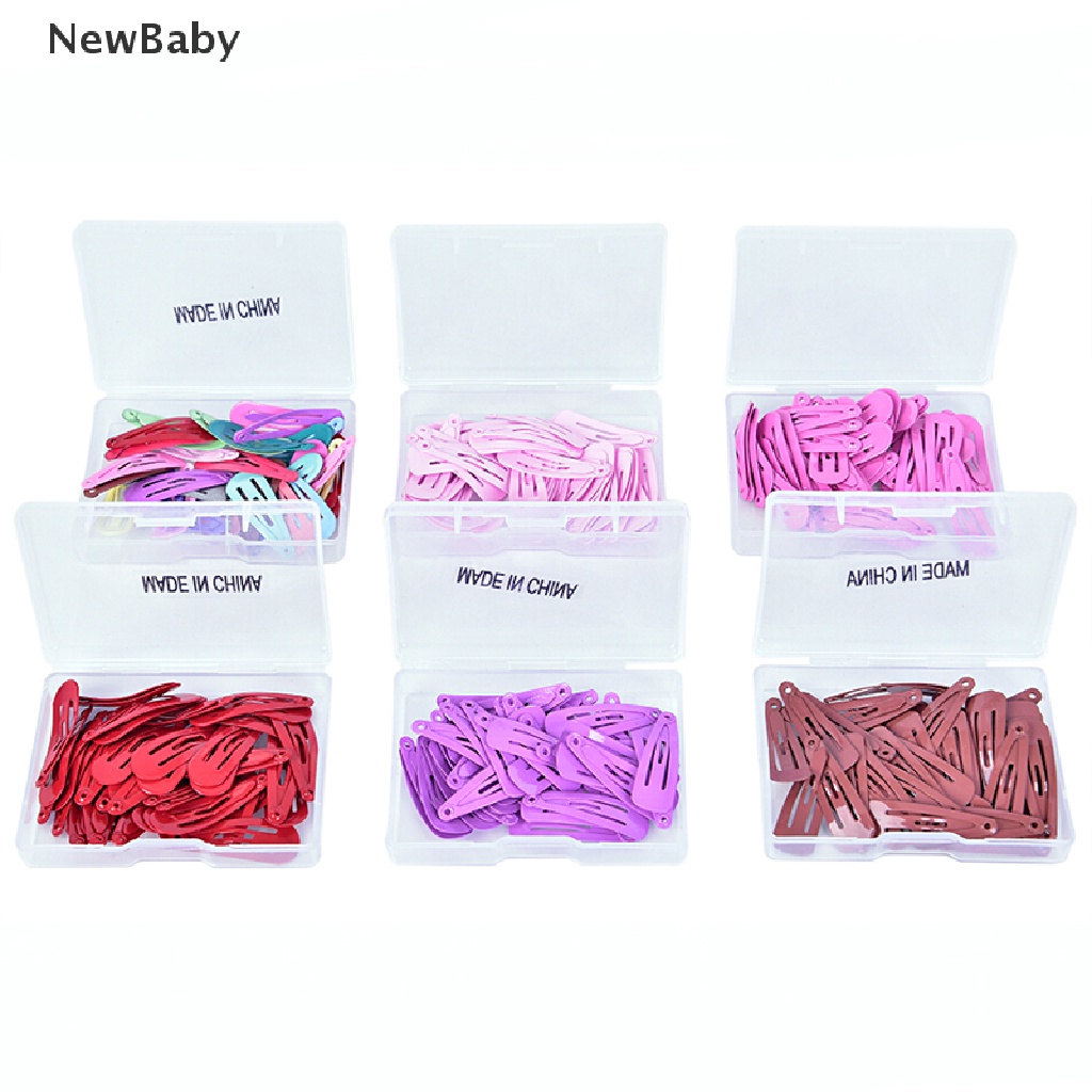 30pcs / Kotak Jepit Rambut BB Snap Untuk Aksesoris Anak Perempuan