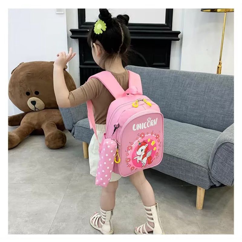 Ransel Anak Perempuan Sekolah PAUD/TK/SD UNICORN KUDA PONI Lucu Terbaru Murah Meriah