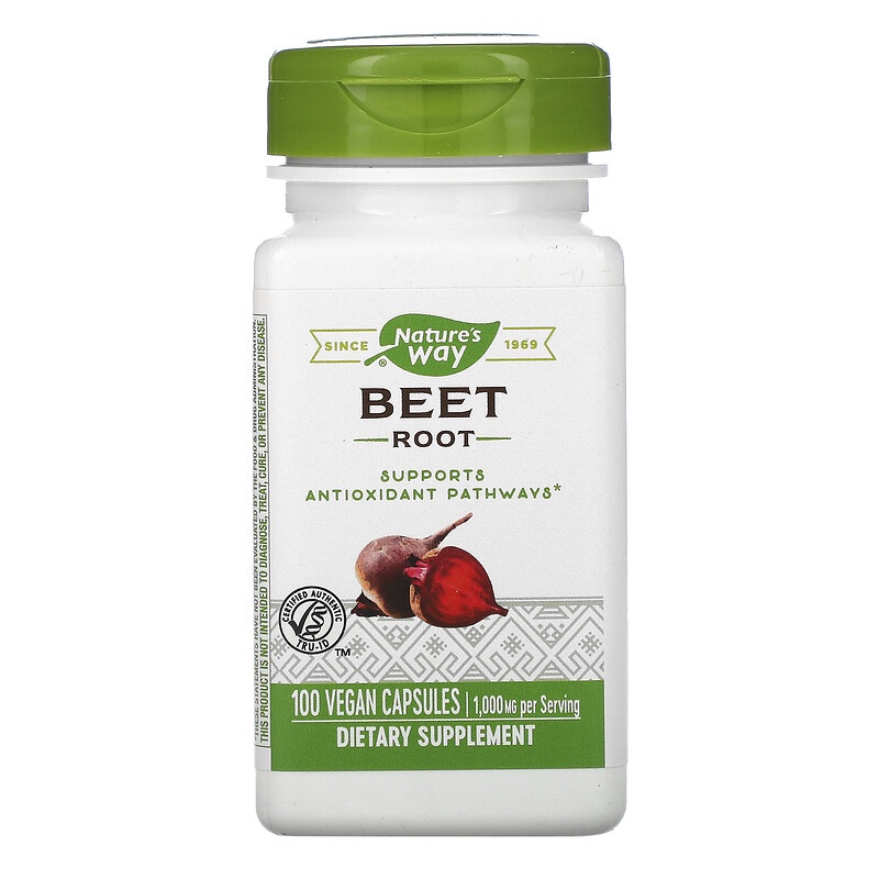 Natures Way Beet Root 500 mg 100 VegCaps Akar Bit Bantu Turun Darah