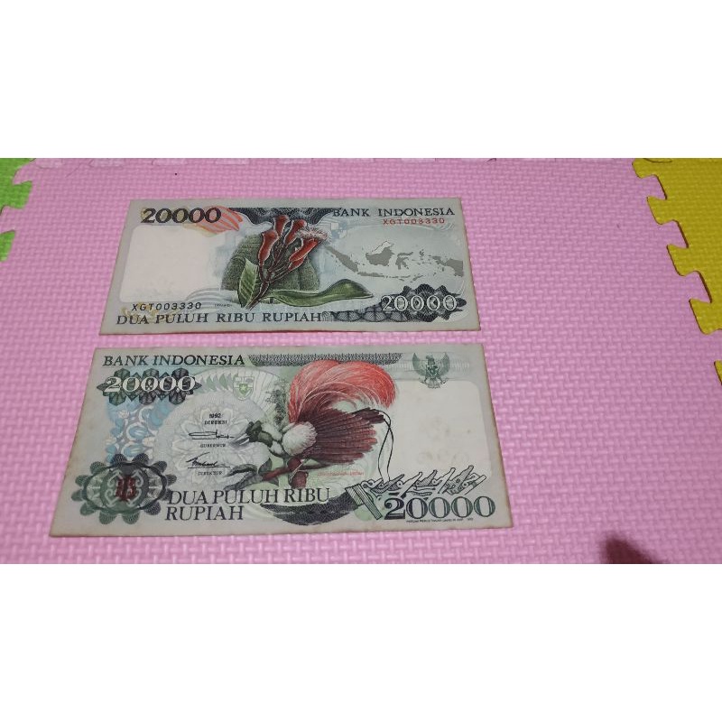 Uang Kuno Indonesia 20000 seri cantik