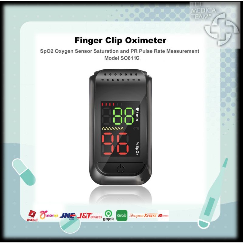 SO811C Oxymeter Pulse | Oximeter Fingertip | Alat Ukur Kadar Oksigen Sp02 SO811C