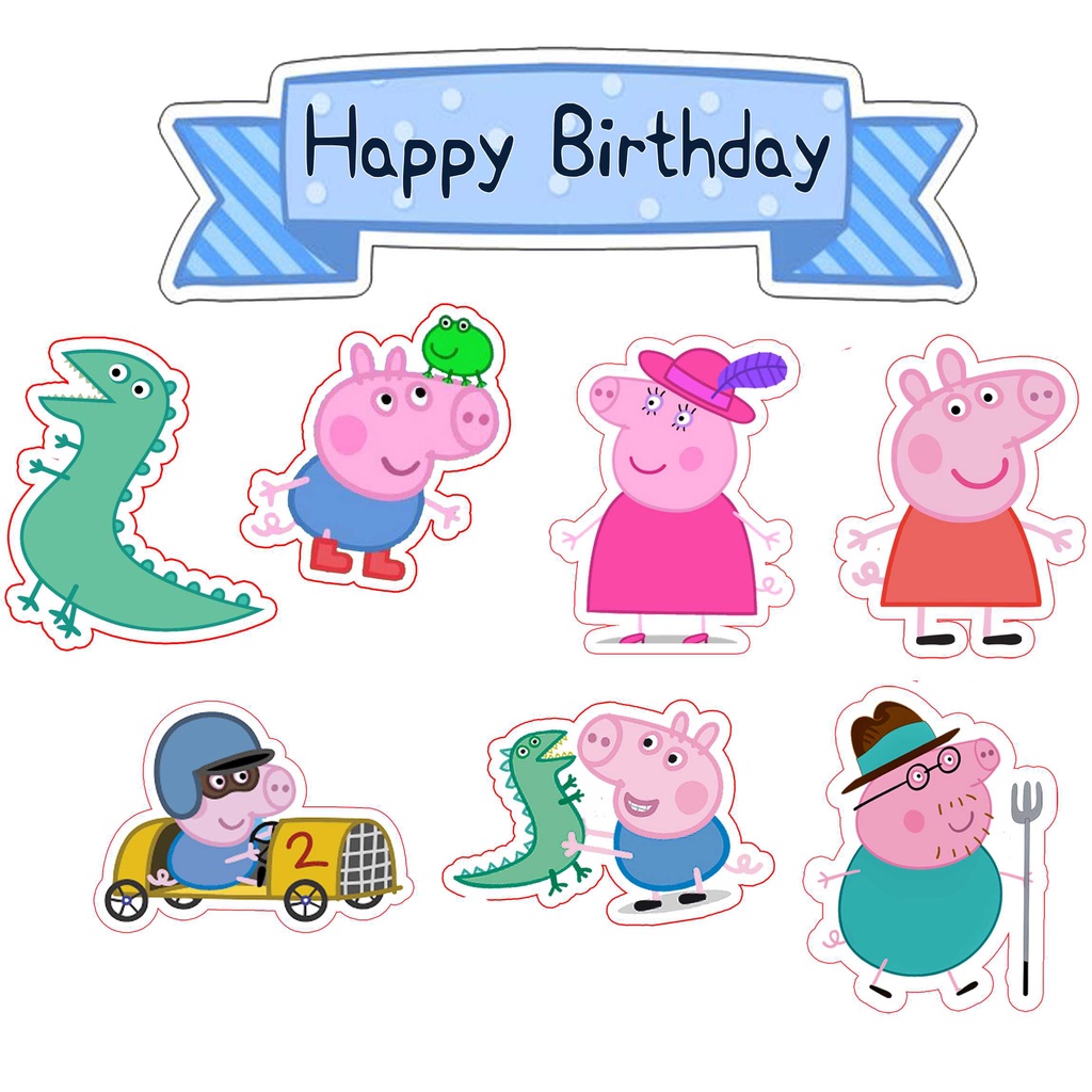 

TOPPER CAKE CUSTOM TOPPER ULANG TAHUN / HIASAN KUE PEPPAPIG