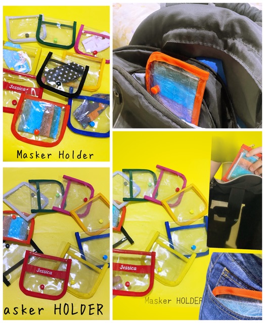 Fawn’G Handmade - Mask holder / dompet masker / dompet mika / masker pouch BUTTON