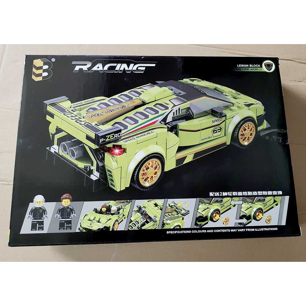 GIJ - B RACING Building Blocks Mainan Rakit Mobil Speed Sport Car