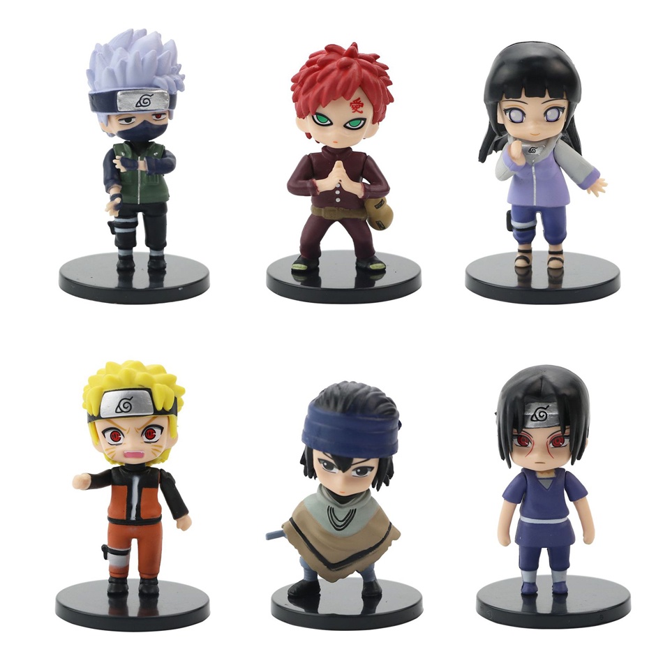 Mainan Action Figure Anime Naruto Shippuden Hinata Sasuke Itachi Kakashi Gaara Q Version Bahan PVC 24 Gaya Untuk Hadiah Ulang Tahun Anak