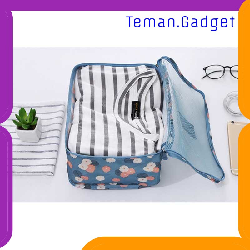 TG-FS242 MELTSET Tas Travel Bag in Bag Laundry Pouch Organizer 6 in 1 - MT6