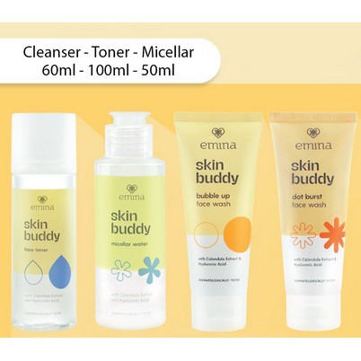 EMINA Skin Buddy Face Wash | Facial Wash Sabun Cuci Muka Micellar Water |Makeup Remover by AILIN