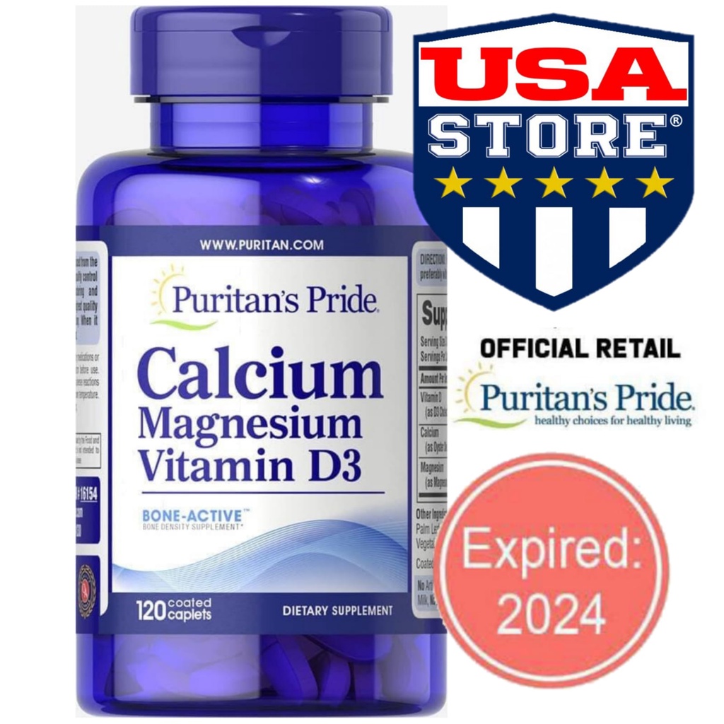 Jual PURITAN CALCIUM MAGNESIUM VITAMIN D3 400 IU 120 CT PURITAN'S PRIDE
