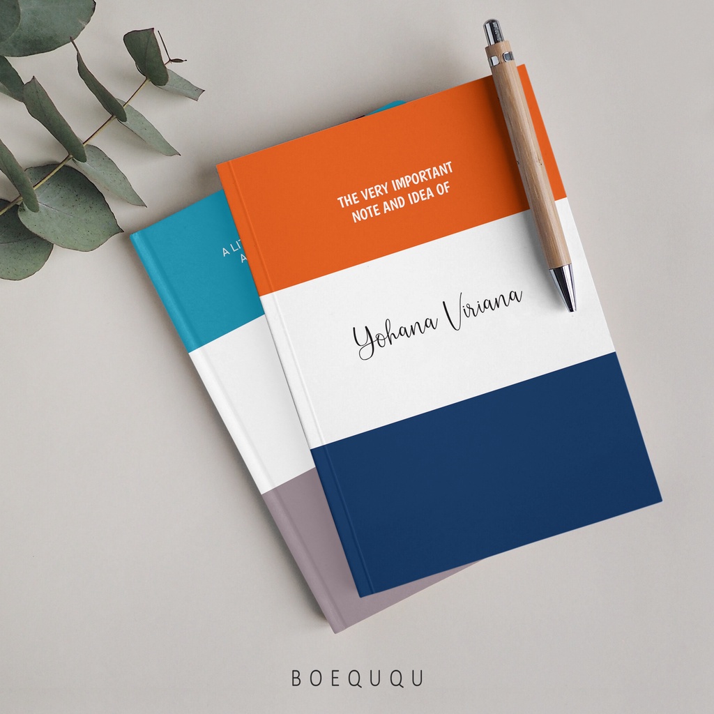 

[Triline 2 Series] - Boeququ Notebook Custom Nama / Notebook Custom Isi Weekly Monthly Planner 2024