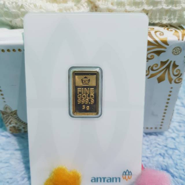 LM ANTAM 3 GRAM KEMASAN PRESS TERBARU 2020 SERTIFIKAT TERTERA DI BELAKANG KEMASAN PRESS