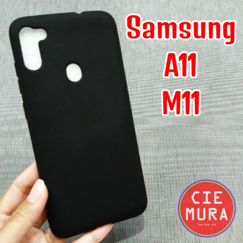 CIE Case Hitam Samsung A11/M11 Softcase Polos Lentur Slim Silikon HP Ciemura