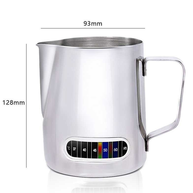 Teko Pitcher Kopi Susu Milk Jug Coffee Espresso Latte Art Thermometer