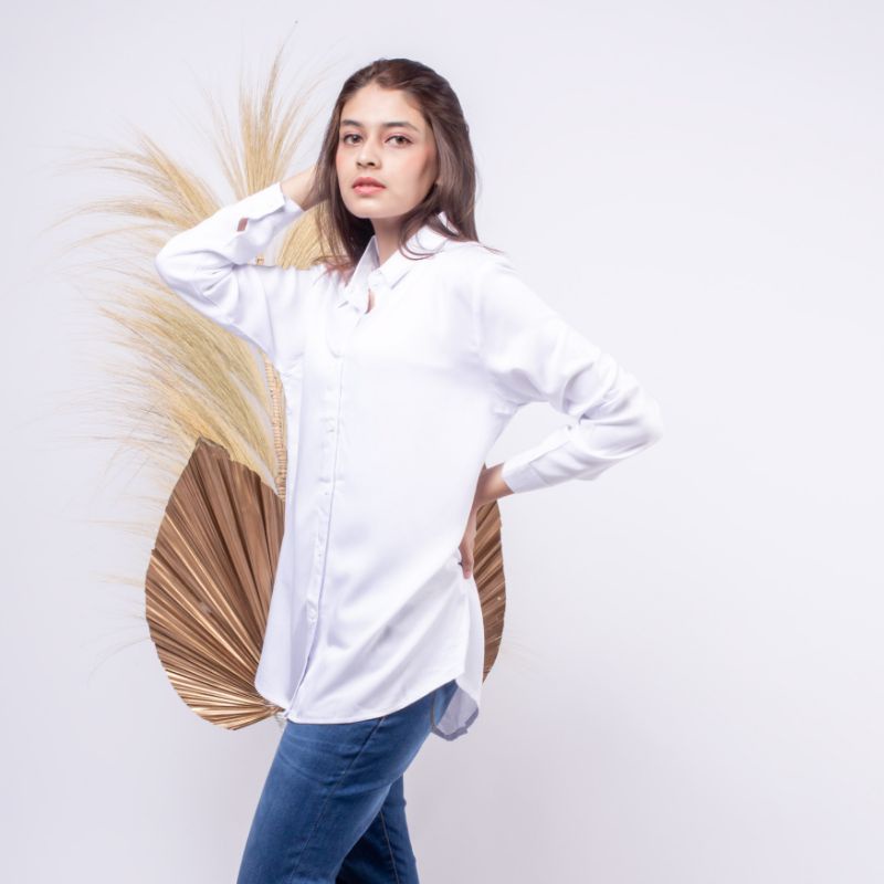 Kemeja | Kemeja Polos | Baju Kemeja Wanita Lengan Panjang | Kemeja Premium Wanita |Kemeja Wanita cod