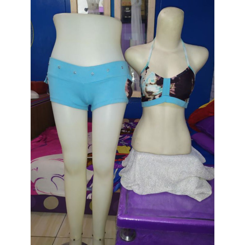 setelan sexy olahraga wanita celana bra tali hotpants