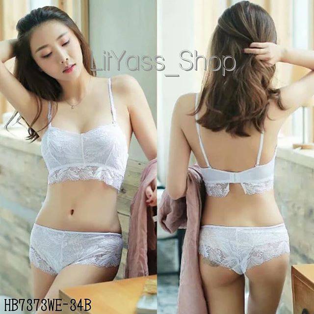 Bra Set Sexy Full Cup Lace Putih