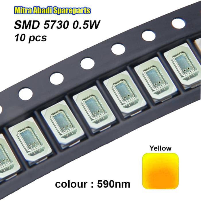 LED module SMD5730/SMD 5730 Kuning/Yellow 590nm (0.5W) per 10 pcs