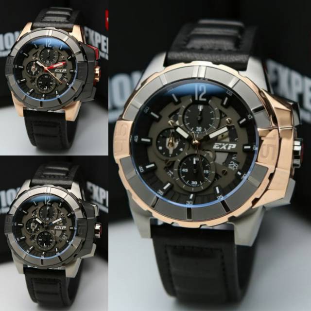 Jam Tangan Expedition 3010 E3010 Tali Kulit Mesin Baterai Original