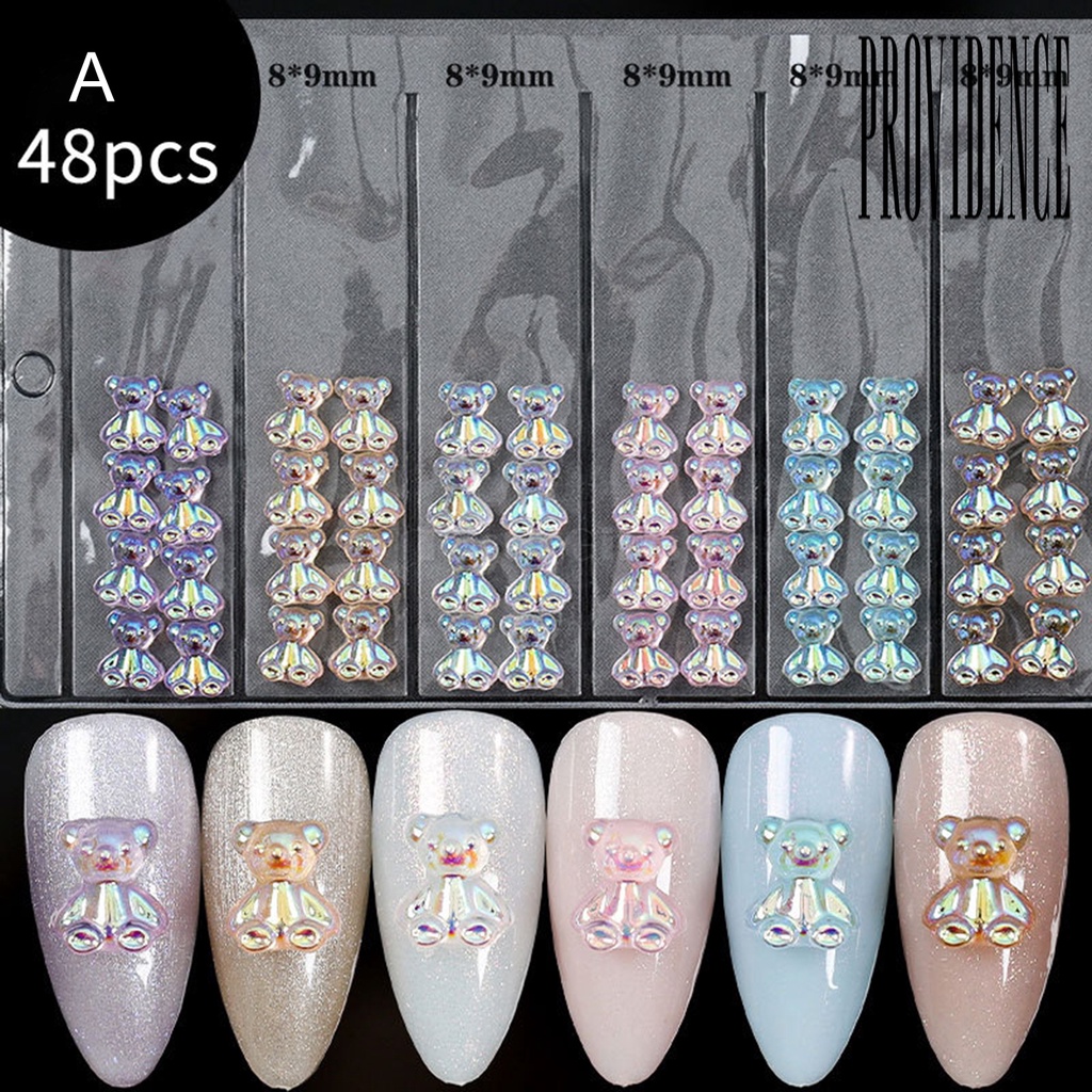 Providence 1 Kantong Hiasan Kuku Nail Art DIY Bentuk Pita Plastik Efek Visual Berkilau