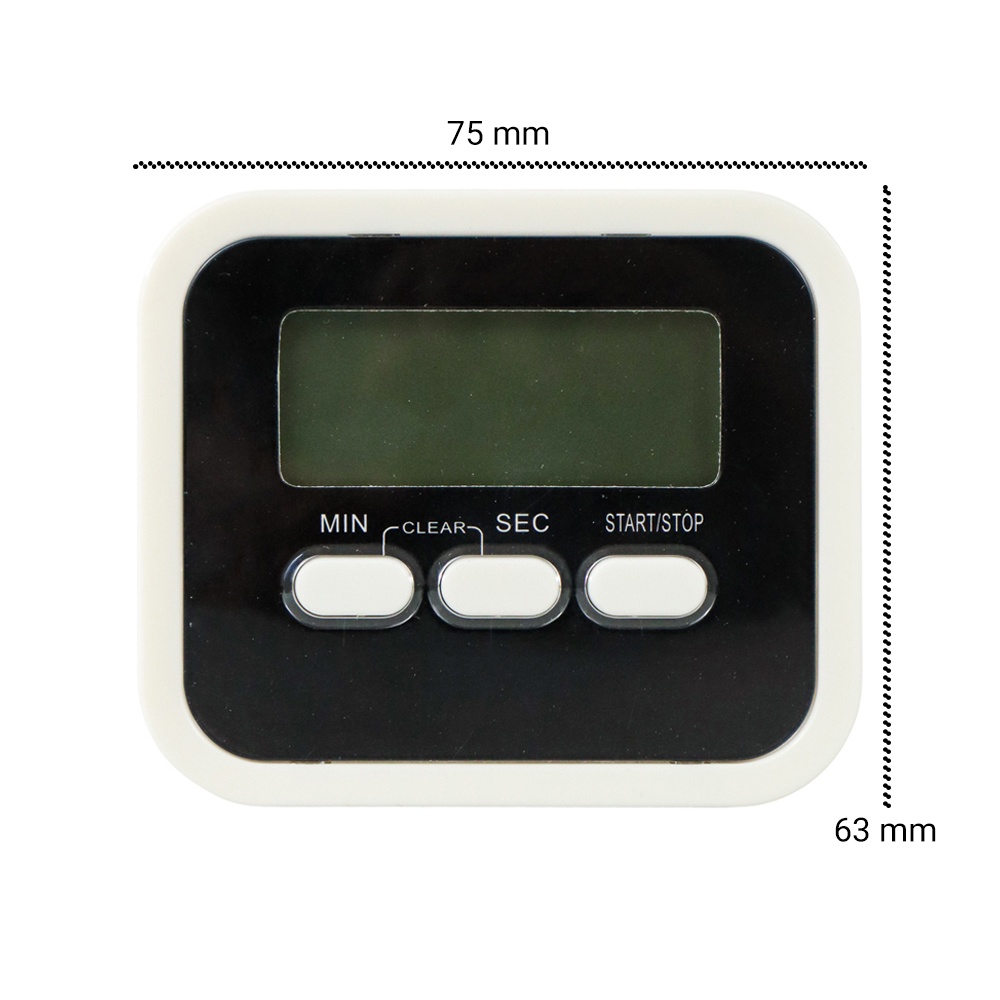 Aihogard Timer Mini Digital Dapur Countdown Timer - Black - 7RHX15BK