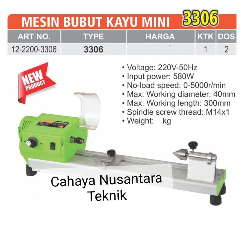 Mesin Bubut Kayu Mini 30 Cm ALDO 3306