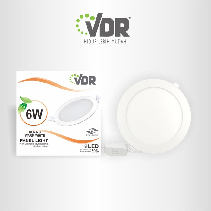 VDR LED Panel Light 6 Watt V-206-1PL Putih V-206-1PLW Kuning