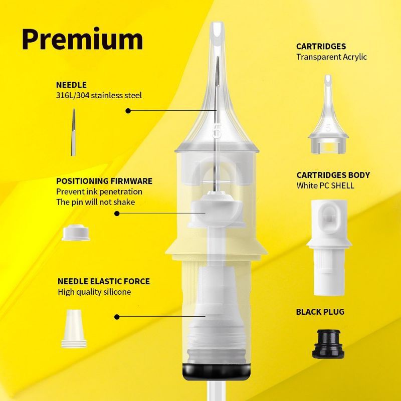 RS5 Quelle Premium Cartridges Tattoo 1 Box - 5RS Jarum Tattoo