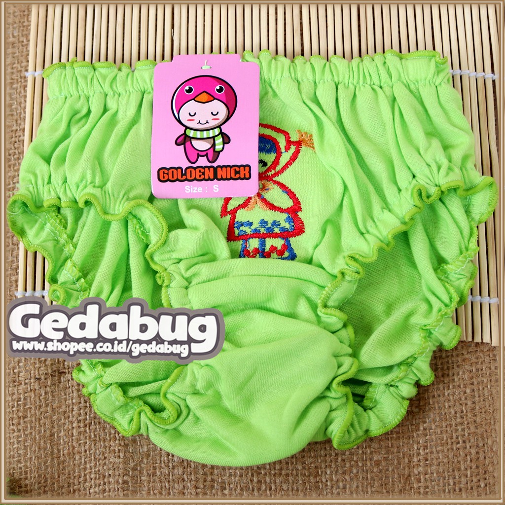 3 Pcs - Cd Golden Nick Anak Keriting Warna / Celana Dalam Anak Perempuan Model Keriting