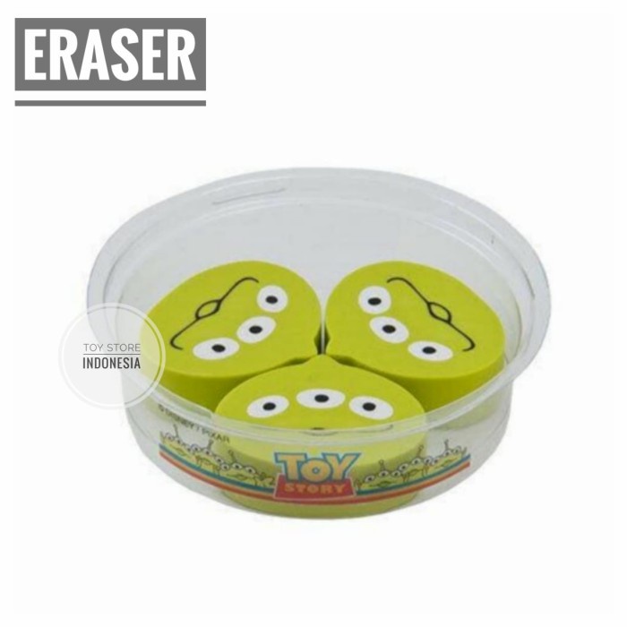 

Original Tokyo Disney Resorts Alien Mochi Erasers And Bowl Penghapus