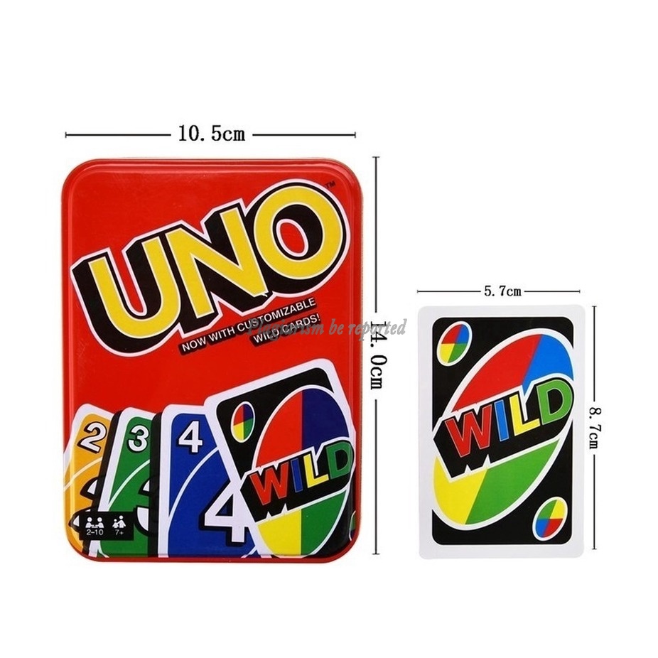 Image of Mainan Kartu uno Wild / Dos / Flip / Phase 10 / Skipbo Dengan Kotak Besi #4