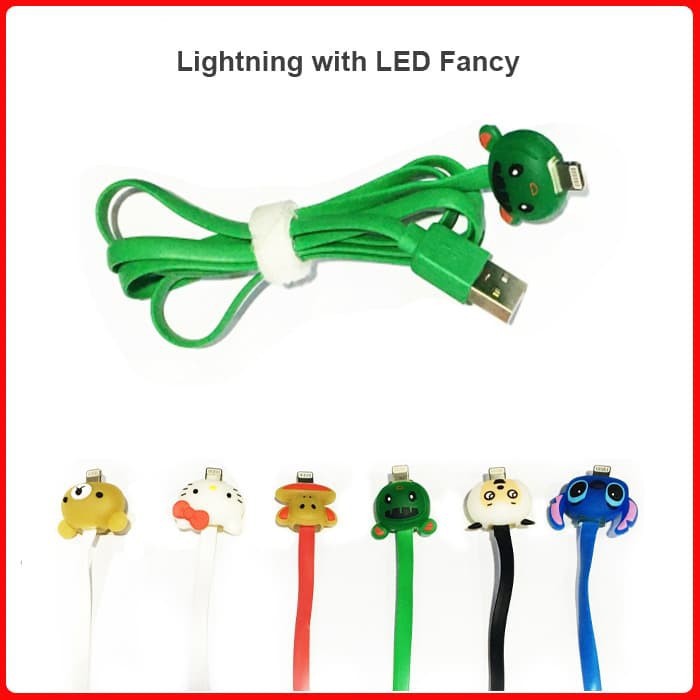 Kabel Lightning Fancy with LED - Kabel iPhone 5 6 7 8 X