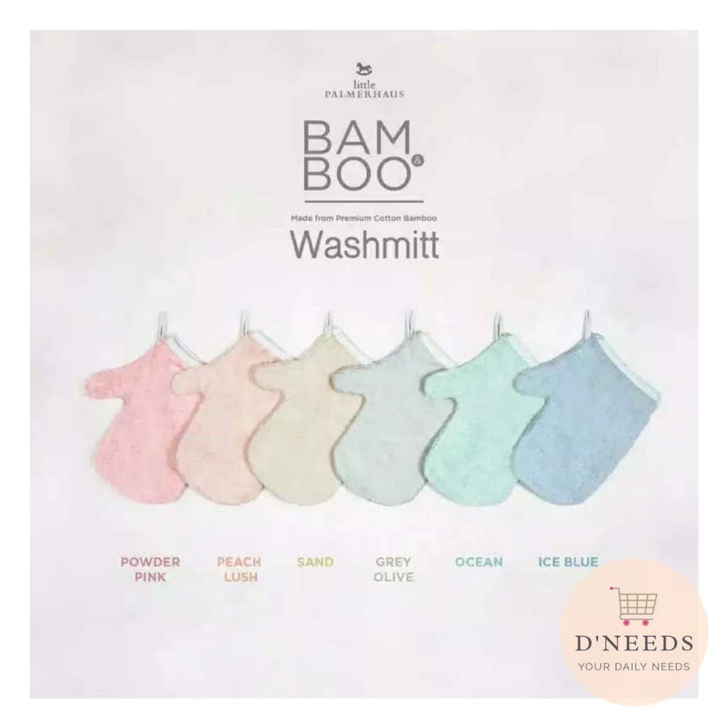 Little Palmerhaus Bam &amp; Boo Bamboo Washmitt / Waslap 2 pcs