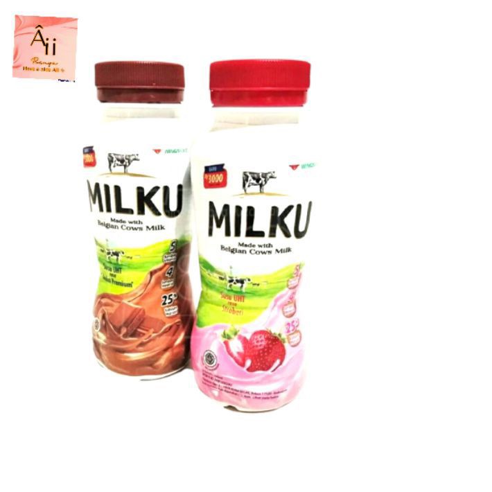 

susu uht milku 200ml stroberi Made with belgian cows milk susu belgia