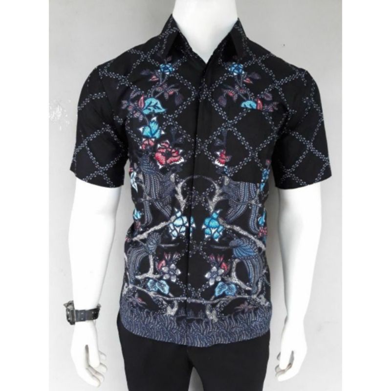 BAJU BATIK PRIA REGULER MODERN LENGAN PENDEK OB 514 SIZE M L XL XXL XXXL BATIK